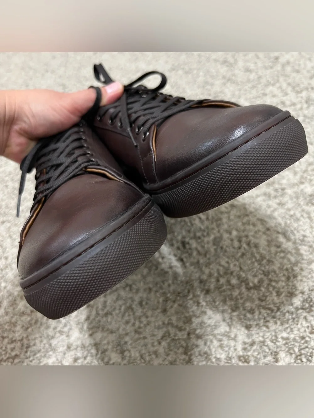 Thursday Men's Premier Low Top Leather Sneakers Old English Size 11